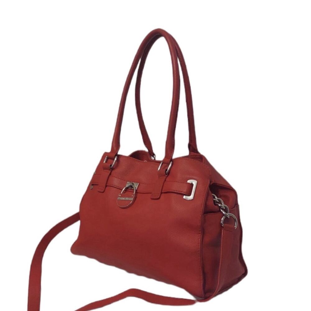 Calvin Klein Red Leather Shoulder Bag - Medium/Large